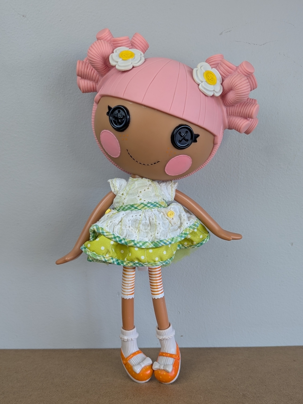 Lalaloopsy Blossom Flowerpot Doll, 2009 MGA Pink & Green 13" Doll w Daisy Hair